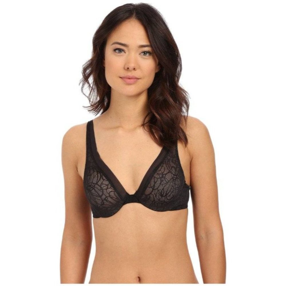DKNY Signature Lace Underwire Convertible Bra Black 32B #1024 NEW - Picture 4 of 6